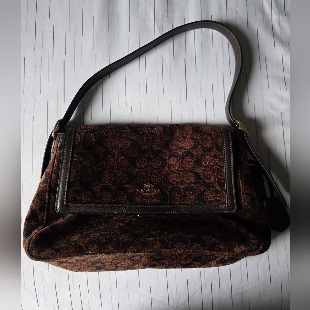 Coach Etta Flap Bag In Signature Chenille